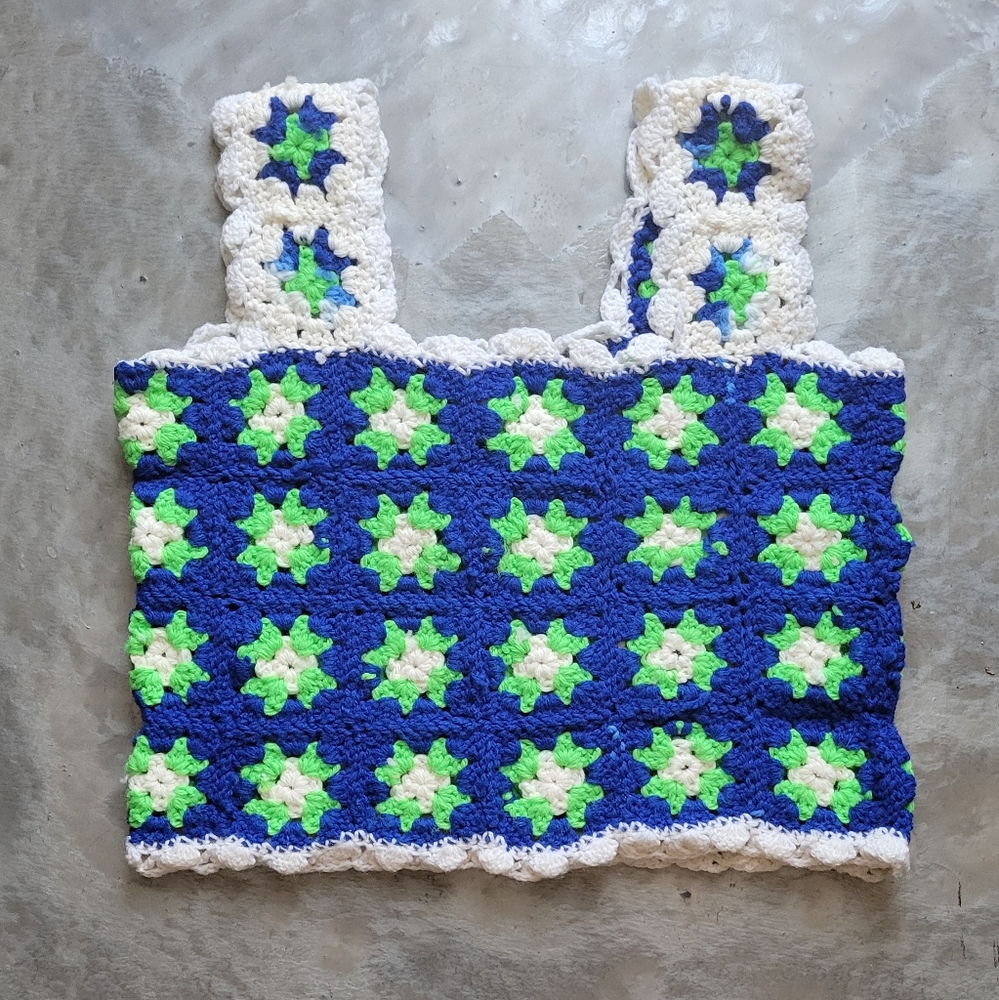 Vintage Crochet Top🔵